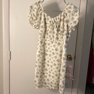 Floral White Casual Dress